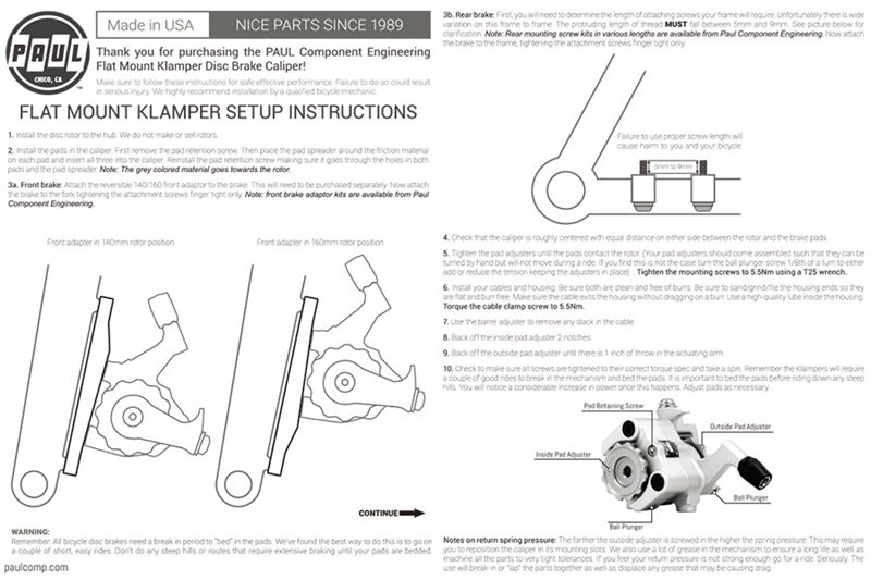 PAUL COMPONENT / ポール】FLAT MOUNT KLAMPER（フラットマウント