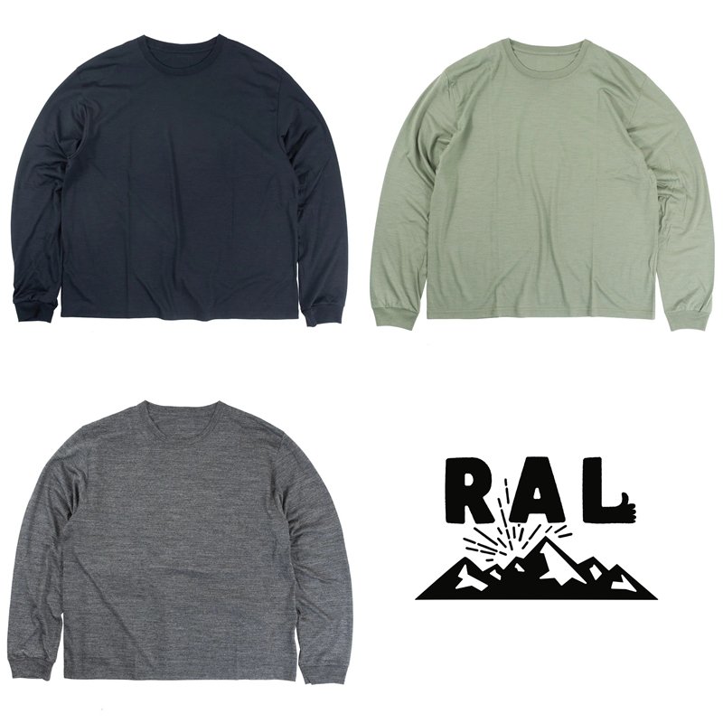 RAL / ラル】 Merino Wool Long Sleeve Tee (メリノウールロング