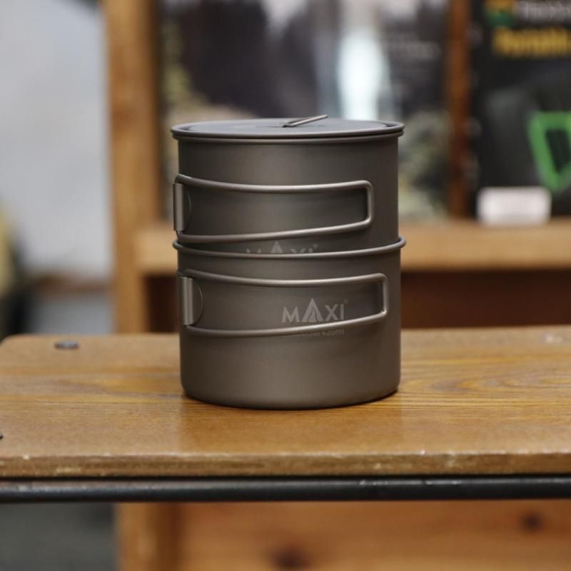 MAXI 420-750 Dual Pot クッカーセット MAXI Titanium 420-750 Dual Pot - Rimba
