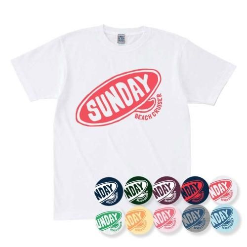 SUNDAY BORD ヘビーウェイト半袖Tシャツ-鎌倉の小さなTシャツと