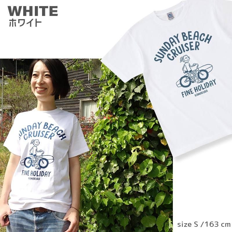 ビーチクルーザーマイリーヘビーウェイト半袖Tシャツ-鎌倉の