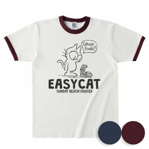 EASY CATリンガー半袖Tシャツ-鎌倉の小さなTシャツとバッグの