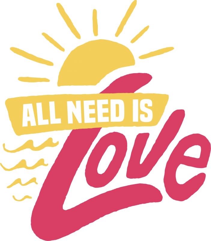 鎌倉の小さいなtシャツとバッグを作るブランド サンデービーチクルーザーのall Need Is Loveイラストプリント Tシャツ