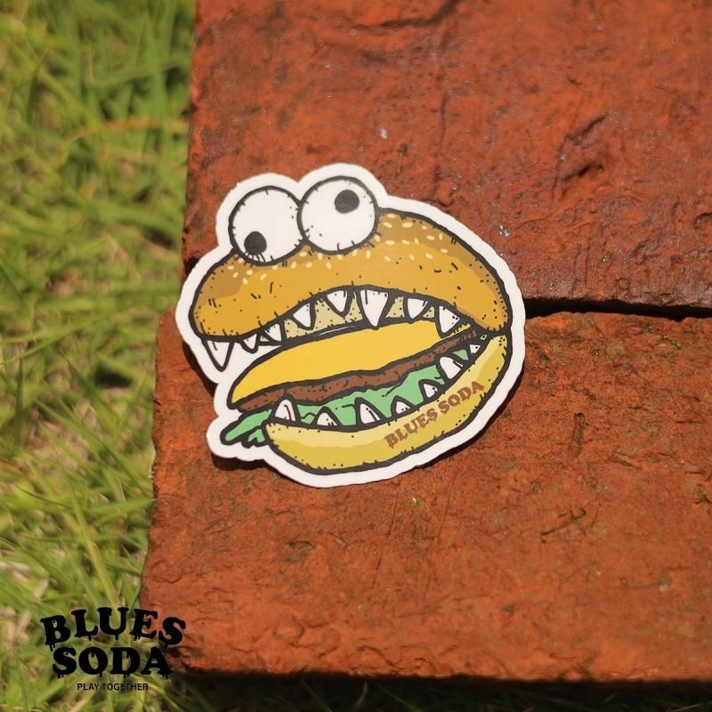 BLUES SODA】チーズバーガー ステッカー-鎌倉の小さなTシャツと
