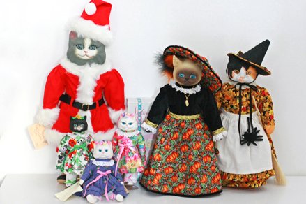 Goebel ゲーベル社 ネコのビスクドール 陶器製着せ替え人形
