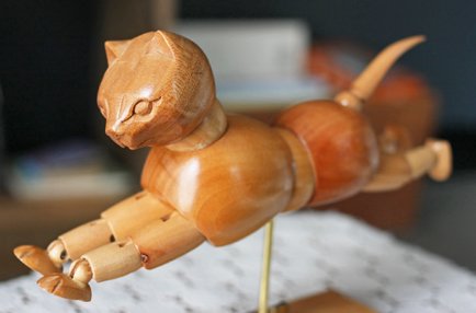 木製デッサン人形 ネコ 犬 ヴィンテージ アンティーク猫雑貨 猫用品 インテリアの店 La Maison Du Chat Noir La Maison Du Chat Noir 大阪