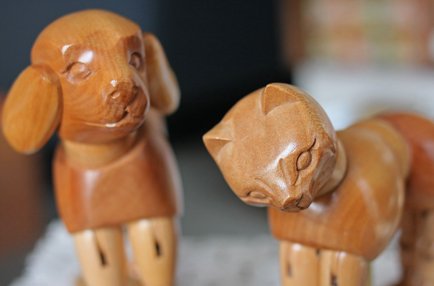 木製デッサン人形 ネコ 犬 ヴィンテージ アンティーク猫雑貨 猫用品 インテリアの店 La Maison Du Chat Noir La Maison Du Chat Noir 大阪
