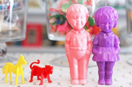 プラスチックドール 男の子と女の子 2体セット（イタリア