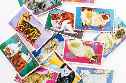 猫切手16種シート（古切手）｜赤道ギニア共和国 1975年 - 欧米 