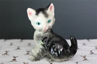 【 Goebel 】白黒子ネコのフィギュリン