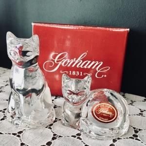 Lenox 】レノックス Gorham クリスタルキャット ソルト&ペッパーセット