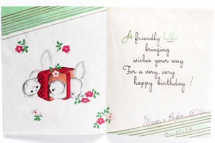 ※専用ページになります※ビンテージ/アンティークグリーティングカード・他2点 猫のグリーティングカード ・ヴィンテージカード｜誕生日