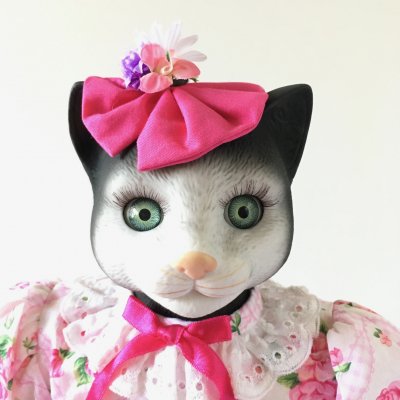 ヴィンテージ 猫 ドール 人形  ゲーベル ビスクドール ねこ ネコ