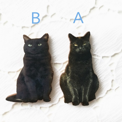 黒ネコのウッドパーツ・デコパーツ・木製カボション（イギリス） - アンティーク・ブロカント・ヴィンテージ猫雑貨、猫用品、ネコと暮らすインテリアの店  La Maison du Chat Noir｜ラ・メゾン・デュ・シャノワール