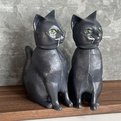 ドイツ製首振り人形 Bobbing Animals ｜お座り猫 grey （灰猫