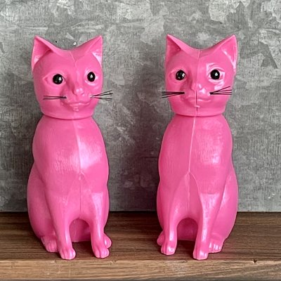 ドイツ製首振り人形 Bobbing Animals ｜お座り猫 Pink（ピンク猫）- La Maison du Chat  Noir｜ラ・メゾン・デュ・シャノワール