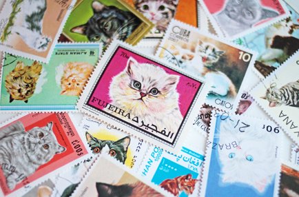 切手アソート 世界のネコ 20枚入 - 欧米アンティーク・ブロカント・ヴィンテージ・猫雑貨・ネコと暮らすインテリアの店　La Maison du  Chat Noir｜ラ・メゾン・デュ・シャノワール