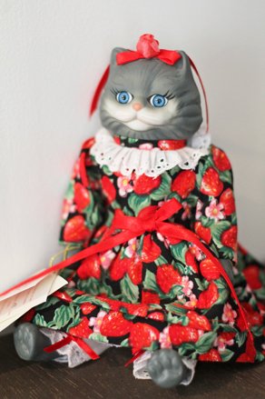 アニマルヴィンテージ　キャットドール　猫　お人形　ドール　アンティーク　海外　ビンテージ