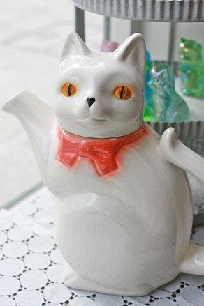 公式銀座 ゲーベル社 猫ティーポット アンティーク/コレクション