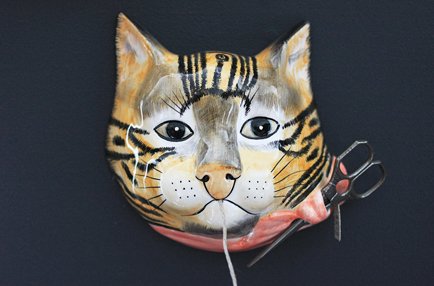 Babbacombe Pottery 】ネコのストリングホルダー - ブロカント（ヴィンテージ）・アンティーク猫雑貨、輸入猫雑貨、ネコと暮らす