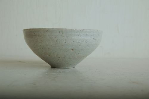 朝鮮古美術　李朝白磁茶碗　P 直径14.5cm 東H5-0903③タサチ