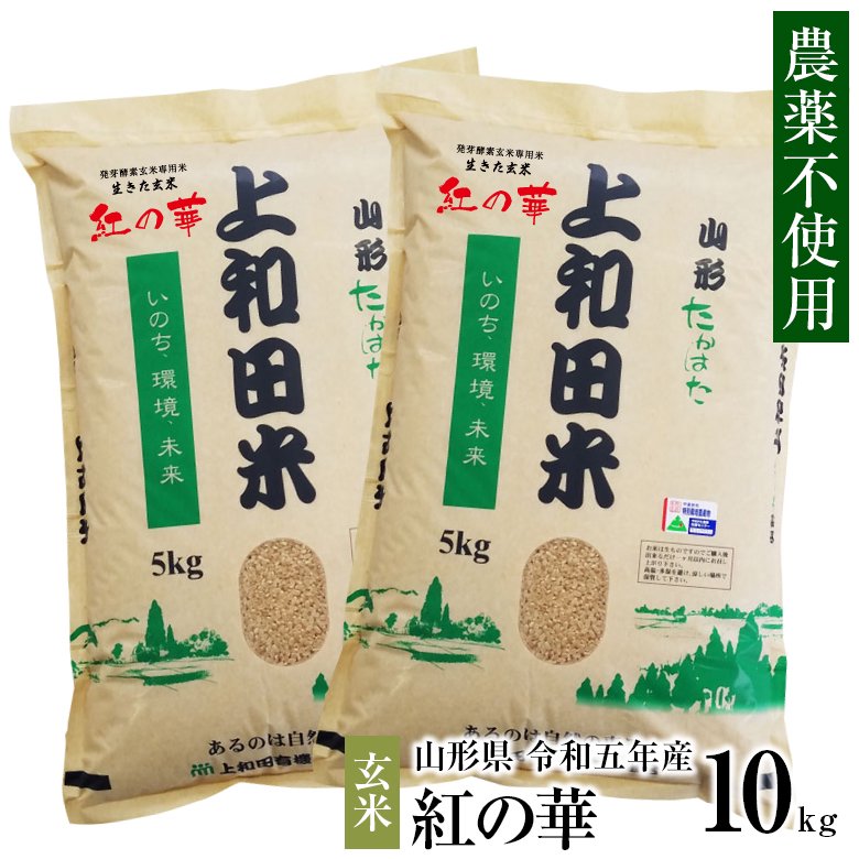 新米 上和田有機米生産組合 農薬不使用 紅の華 コシヒカリ  令和