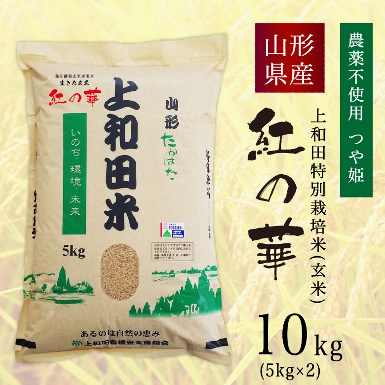 (コシヒカリ)　ヘルシーマルシェ公式通販サイト　新米　上和田有機米生産組合　農薬不使用　紅の華　10kg　令和5年産