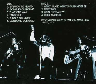 Led Zeppelin(レッド・ツェッペリン)/LIVE IN PORTLAND 1972【2CD