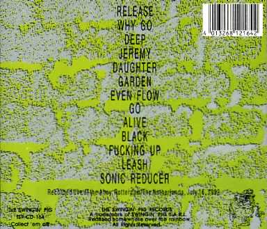 Pearl Jam(パール・ジャム)/EUROPE '93【CD】 - コレクターズCD