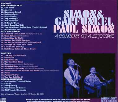 Simon & Garfunkel(サイモン＆ガーファンクル)/A CONCERT OF A