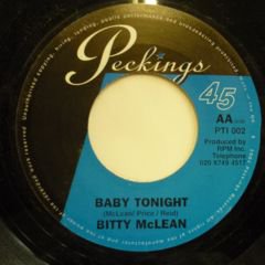 Bitty McLean / Baby Tonight , A Cruising - 西新宿レゲエショップ 
