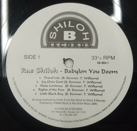 Ras Shiloh / Babylon You Doom - 西新宿レゲエショップナット