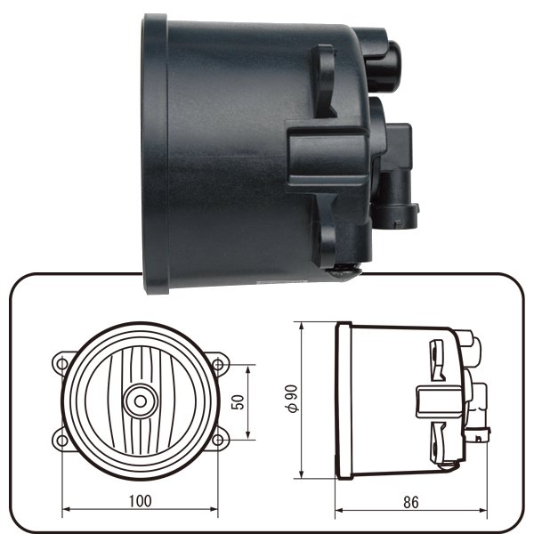 IPF 983 丸形90φマルチリフレクター クリア MR90 - 4WD&SUV PROSHOP