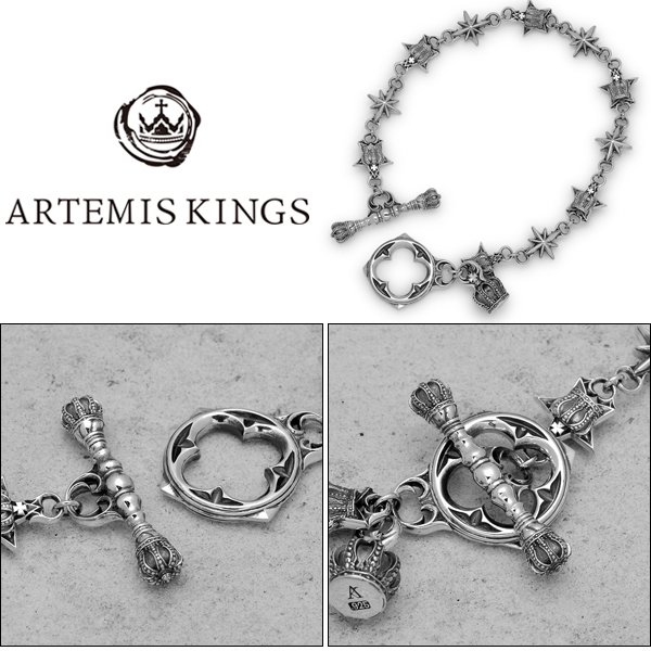 ARTEMIS KINGS / アルテミスキングス　Star Crown Tbar Bracelet / スタークラウンTバーブレスレット　 AKB0032