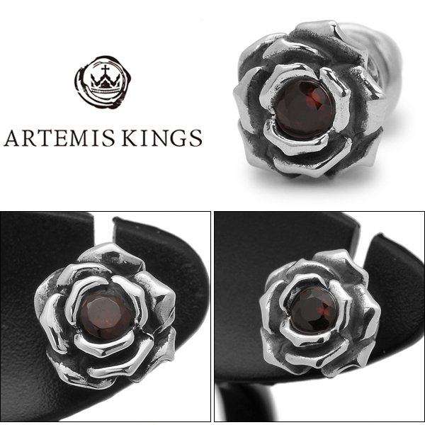 ARTEMIS KINGS / アルテミスキングス　Crimson Rose Stud Pierce / クリムゾンローズスタッドピアス　AKE0078