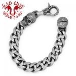 マッドカルト　レザースカルブレスレット MAD CULT/マッドカルト】「GYUGA Leather Bracelet/ギュガレザー