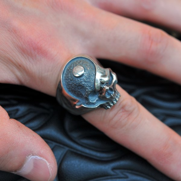 宅配 【廃盤レア】Rat Race Two Tao Skull Ring S 925 アクセサリー