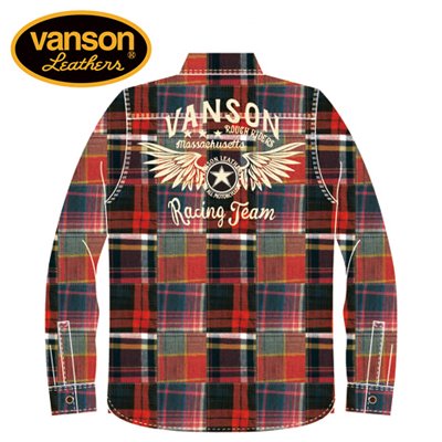 新作　VANSON / バンソン　フライングスター　ヘビーネルチェックシャツ　NVSL-908