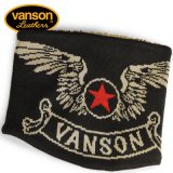 VANSON / バンソン　フライングエンブレム　アクリルジャガードリバーシブルネックウォーマー　NVNW-902