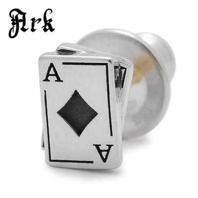 Ark silver accessories / アークシルバーアクセサリーズ　ダイヤAカードピアス