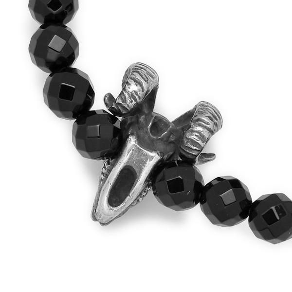 Mad Cult / マッドカルト Sheep Skull Stone Bracelet / シープスカル 