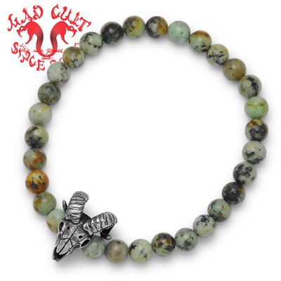 Mad Cult / マッドカルト Sheep Skull Stone Bracelet / シープスカル