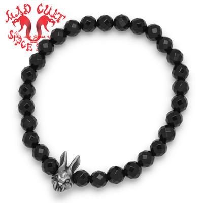 MAD CULT / マッドカルト　Evil Rabbit Stone Bracelet / イーヴィルラビットストーンブレスレット　オニキス　 SB-22