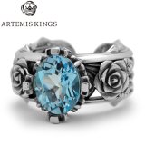 ARTEMIS KINGS / アルテミスキングス　Blue Topaz Rose Ring / ブルートパーズローズリング　AKR0064
