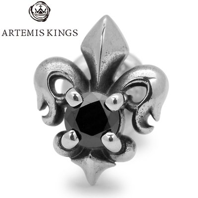 ARTEMIS KINGS / アルテミスキングス Stone Lily Stud Pierce BK