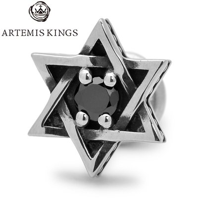 ARTEMIS KINGS / アルテミスキングス　Hexagram Stud Pierce BK / ヘキサグラムスタッドピアス BK　AKE0072