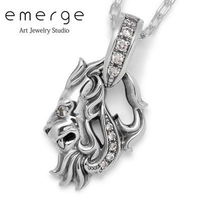 emerge / エマージュ　ハーフライオンペンダント - BLACK BARTS / ブラックバーツ　池袋 シルバーアクセサリーセレクトショップ