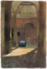 バーニー・フュークス　版画　「Courtyard car, via Font Borghese/コートヤード カー ヴィアフォント ボルゲーゼ」