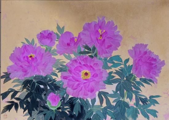大河原典子 日本画「花ひらく」 - art obsesshion online shop