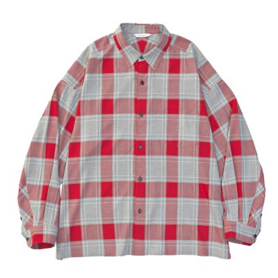 RAYON CHECK BIG SHIRTS / RED - VICTIM ONLINE STORE | ヴィクティム